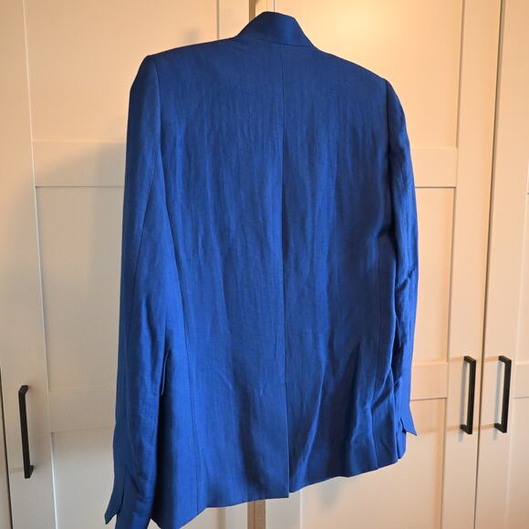NWT: Zadig & Voltaire Very Open-front Linen Blend Blazer in Blue Saphire - Picture 10 of 16